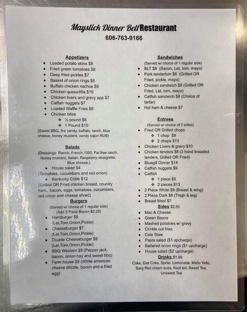 Mayslick Dinner Bell Restaurant Mayslick